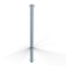 Barrier posts | Steel tube  76 x 2,6 mm | stationary, for casting in concrete | hot-dip galvonized / white coated | hot-dip galvanized | with 2 eyelets